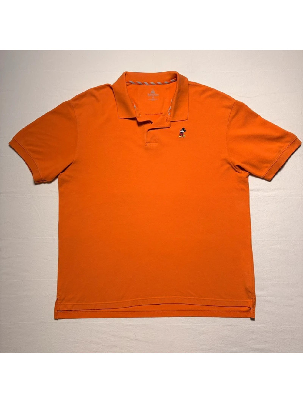 Disney Parks Mickey Mouse Polo Shirt Mens XL Orange Golf Polo